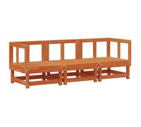 Unidades De Sofá Seccional Pino Macizo Marrón Cera Vidaxl