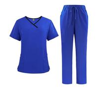 Uniforme Enfermera Monos de manga corta for médicos clínica dental for mujer(Color1,XL)