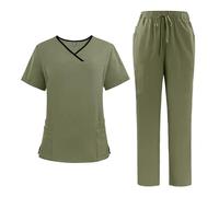 Uniforme Enfermera Monos de manga corta for médicos clínica dental for mujer(Color2,XL)