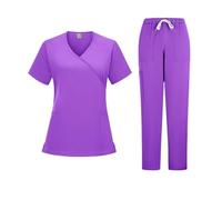 Uniforme Enfermera Uniforme de enfermera unisex for hombre, conjunto uniforme belleza for mujer, trajes hospital, clínica dental, tienda mascotas, laboratorio, ropa trabajo(Purple,S)