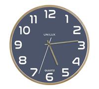 Unilux Moderno Marco de Madera Baltic Reloj de Pared Esfera Azul 31 cm, sin tictac