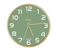 Unilux Moderno Marco de Madera Baltic Reloj de Pared Esfera Verde 31 cm, sin tictac