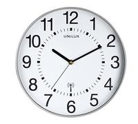 Unilux Reloj de pared Maxi Wave inalámámbrico 30 cm Gris plateado