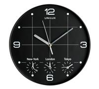 Unilux Reloj de pared On Time 30 cm color negro