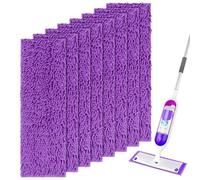 UNIMADE Almohadillas reutilizables para mopa Swiffer PowerMop, paquete de 8 almohadillas de microfibra para mopa de 13 a 15 pulgadas, almohadillas lavables de repuesto para la mayoría de tipos de