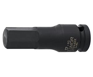 UNIOR 615222 - Llave de vaso de impacto 1/2" con punta hexagonal 12 mm serie 231/4AHX