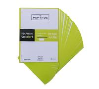 Unipapel 53392221. Recambios 100 Hojas A4, Cuadrículadas 5x5, Banda Color Verde Lima, PaperClas90g, Papyrus - Unicolor 1