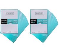 Unipapel 53392226. Recambios 100 Hojas A4, Cuadrículadas 5x5, Banda Color Verde Mint, PaperClas90g, Papyrus - Unicolor 1 (Paquete de 2)