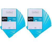 Unipapel 53392236. Recambios 100 Hojas A4, Cuadrículadas 5x5, Banda Color Turquesa, PaperClas90g, Papyrus - Unicolor 1 (Paquete de 2)