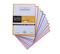 UNIPAPEL 53392499. Recambio 160 Hojas A4, 10 Bandas Color, Cuadrícula 5x5, 90g, Papyrus - Unicolor 10