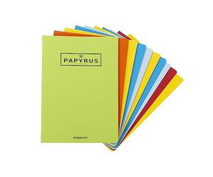 Unipapel 98420499. Pack de 10 Libretas Grapadas A4, 48 Hojas Lisas, 90 Gramos, Tapa Gofrada, Unipapyrus 13, Colores Surtidos Aleatorios