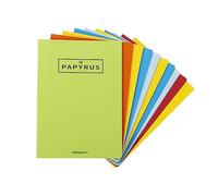 Unipapel 98420999. Pack de 10 Libretas Grapadas A4, 48 Hojas Milimetradas, 90 Gramos, Tapa Gofrada, Unipapyrus 13, Colores Surtidos Aleatorios