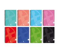 Unipapel 98440296. Pack de 10 Cuadernos en Espiral, Papel Pautado 2,5mm, Tapa Blanda Centauro 01 -Uniclasic, Tamaño Folio, 80 Hojas, 60 Gramos, Colores Surtidos Aleatorios