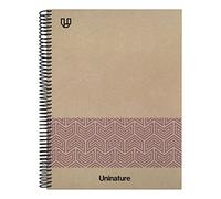 Unipapel | Cuaderno A4 Tapa Dura|Cartón y Papel Kraft 100% Reciclados | 80 Hojas Lisas 90g | Violeta | Uninature Concept | FSC Recycled 100