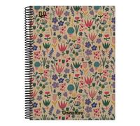 Unipapel - cuaderno reciclados a4 tapa dura, cuadricula 4x4, cartón y
