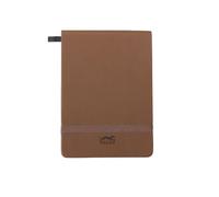 UNIPAPEL Cuadernos de notas tapa blanda | Con Goma Vertical de Cierre | Esquinas Redondeadas | Polipiel | Color MARRON | Con Hojas Lisas | Tapa Blanda | Tamaño 105 x 148 mm | 80 Hojas