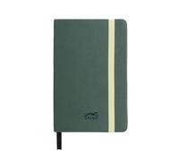UNIPAPEL Cuadernos de notas tapa dura | Con Goma Vertical de Cierre | Esquinas Redondeadas | Polipiel | Color VERDE OSCURO | Con Hojas Rayadas | Tapa Dura | Tamaño A6 | 80 Hojas