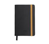 UNIPAPEL Cuadernos de notas tapa dura | Con Goma Vertical de Cierre | Esquinas Redondeadas | Polipiel | Color NEGRO | Con Hojas Rayadas | Tapa Dura | Tamaño A6 | 80 Hojas