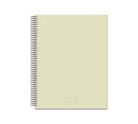 Unipapel - Cuadernos Tapa Dura a5 + Galgo Verde Claro, Cuadrícula 5x5, 80 Hojas 100g Premium, Microperforadas 4 Taladros, 1 Bandas Color, Plastificado Antirrayadura, Espiral Seguridad Coil-lock