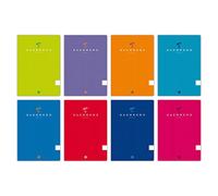 Unipapel - Pack 10 Libretas Tapa Blanda Guerrero, A4, Pauta 3,5 mm, 90 Gramos, Colores Surtidos Aleatorios