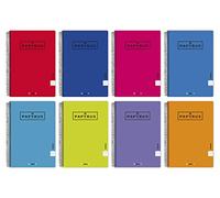 Unipapel - Pack de 10 Cuadernos Pauta 3,5mm, Tamaño Cuarto, Papyrus 01- Uniclasic, Tamaño Folio, 80 Hojas, 90 Gramos, Colores Surtidos Aleatorios