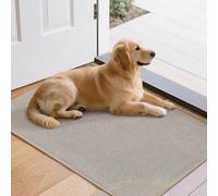 Uniqoos® Alfombrilla antideslizante para escaleras, lavable, 43,5 x 75 cm, color beige. Superficie de poliéster con base de goma, apta para uso en interiores y exteriores