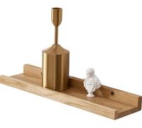 Uniqoos®: Barra de pared de 30 cm fabricada en madera de roble macizo, estante para pared con acabado en aceite y barra antideslizante, 2 opciones de montaje, resistente al agua, ideal para salón, dor
