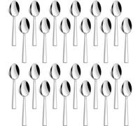 Uniqoos® Juego de 24 cucharas de acero inoxidable de 13,5 cm – resistentes a la corrosión, aptas para lavavajillas, con acabado pulido espejo, ideales para café, postres, té, uso doméstico y hostelerí