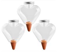 Uniqoos® Juego de 3 esferas autoirrigables de 500 ml: bolas de riego transparentes de plástico para plantas de interior y jardín, sistema de riego automático para plantas