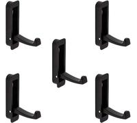 Uniqoos® - Juego de 5 ganchos abatibles para perchero, color mate. Fabricados en acero macizo, para montaje en pared, con una capacidad de carga de 10 kg cada uno, diseño moderno