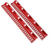 Uniqoos® Juego de accesorios: pinza roja para perchas (7,5 x 2 x 39 cm) para secar delicados tejidos de forma suave; se puede sujetar a un tendedero de pie, a una bañera o a una mesa