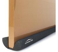 Uniqoos® Junta de puerta ajustable, de 70 a 93 cm, sellado doble impermeable para el suelo, fabricado con tela Oxford 600D, color gris. Aísla del frío y del ruido, ideal para juntas de hasta 3 cm