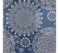 Uniqoos® Papel tapiz autoadhesivo, resistente al agua, 44,5 cm x 3 m – Mandala azul y blanco en lámina de PVC, lavable, sin necesidad de pegamento adicional, para paredes y muebles