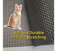 Uniqoos® Petscreen: Mosquitera para mascotas, resistente a arañazos y segura para animales, ideal para puertas y ventanas, 120 x 250 cm, color gris, fibra de vidrio recubierta de poliéster/PVC