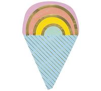 Unique 16766 Servilletas de papel con forma de helado pastel de 6.5 pulgadas, fiesta de verano, 16 unidades (paquete de 1), multicolor