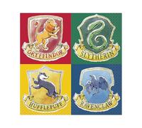 Unique 23562EU - Servilletas de papel, 16,5 cm, fiesta de Harry Potter, 16 unidades (paquete de 1), multicolor