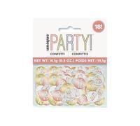Unique Party - Confeti de Cumpleaños 18 - Diseño de Oro Rosa Glitz (84946)