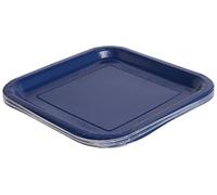 Unique Party - Platos Cuadrados de Papel - 23 cm - Azul Marino - Paquete de 14 (30951)