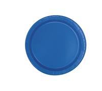Unique Party - Platos de Papel - 17.1 cm - Azul Rey - Paquete de 20 (31474)