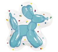 Unique- Platos de Papel Ecológicos-21 cm-Fiesta de Cumpleaños de Perro con Globo-8 Unidades (Paquete de 1), Multicolor, 21 centimeters (21934EU)