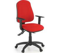 Unisit Silla Administrativa Sincro Simple Roja con Reposabrazos Ajustables