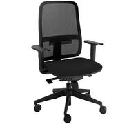 Unisit Silla Blaze Giratoria con Respaldo de Malla y Asiento Acolchado Negro