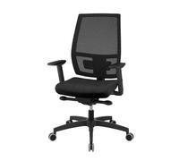 Unisit Silla Melania Giratoria Sincro con Traslap Reposabrazos Ajustables Negro