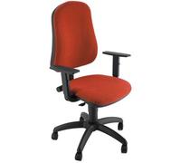 Unisit Silla Operativa Volga Simpel Roja con Reposabrazos Ajustables