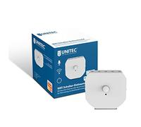 UNITEC Interruptor WiFi táctil, Control a través de Smartphone, Tablet o Asistente de Voz, función táctil, función de Memoria, iluminación integrada, Color Blanco