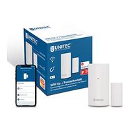 Unitec Sensor magnético WiFi para Puerta/Ventana | Notificación al Smartphone | Detector de Alarma WiFi - No Necesita Puerta de Entrada | Funciona con Pilas