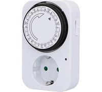 UNITEC Temporizador semanal mecánico para Interiores, IP20, analógico, Blanco, 2 Horas de intervalo Ajustable