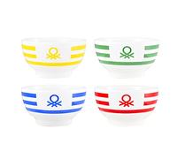 UNITED COLORS OF BENETTON BE161, SET 2PC BOL PORCELANA NEW BONE CHINA CON LOGO RAINBOW, MODELO SURTIDO