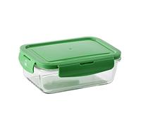 UNITED COLORS OF BENETTON. HERMÉTICO RECTANGULAR 1180ML BOROSILICATO TAPA VERDE RAINBOW, 1180 ml