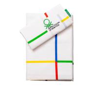 United Colors Of Benetton - Juego de Cama 3 Piezas Rainbow Benetton 70% Algodón + 30% Poliéster Striped 140x200